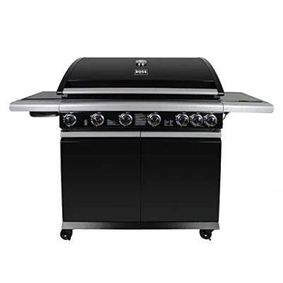 Image of Boss Grill Alabama Elite 6 Burner Gas BBQ with Side Black
