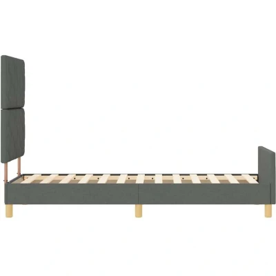 Image of vidaXL Bed Frame Dark Grey 80x200 cm Fabric