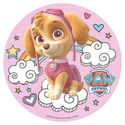 Image of Dekora 160163 for PAW PATROL fans Round 20cm 8 inch Edible WAFER cake topper. Licensed Product. Dekora.
