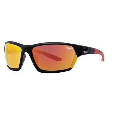 Image of Zippo Men Sports Sunglasses Black/Orange, One Size