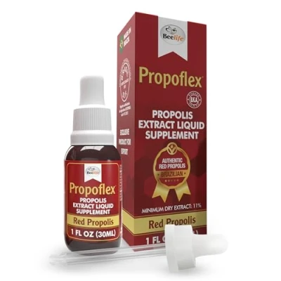 Image of Red Bee Propolis Extract,100% Pure Extract Tincture, High Artepillin C Levels Natural Antioxidant, Immune Support from Brazil, Certified ISO 22000, Kosher (30ml/ 1Fl.Oz)