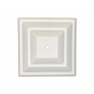 Image of Pack of 5 White Plastic Fence Post Caps to fit a 4&quot; (100mm) Post. UK Made, Rot Proof. (GT0048). Free Postage