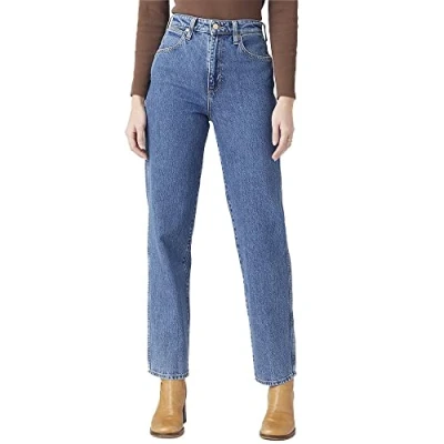 Image of Wrangler Women&#039;s Mom Straight Jeans, Winter Hue, W26 / L32