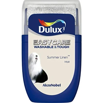 Image of Dulux Easycare Washable and Tough Tester Paint, Summer Linen, 30 ml