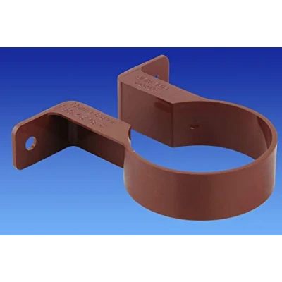 Image of Osma 0T034N Round Pipe Clip/Bracket 68mm (2.5&quot; Dia) Brown (Can Also Replace BR207br)