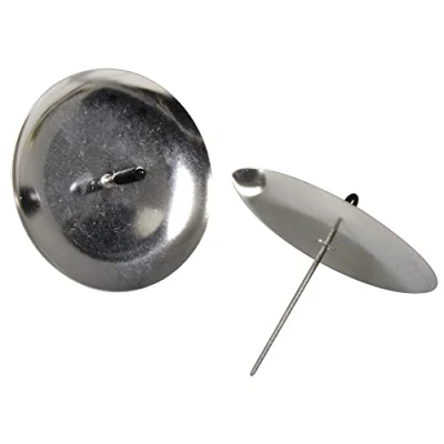Image of Rayher 2515222 Advent Wreath Candle Holder, 8 cm, SB Btl. 4pcs silver