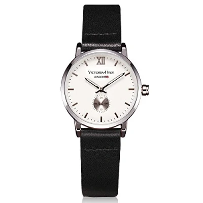 Image of VICTORIA HYDE Retro Elegant Small Dial Quartz Watches for Women Replaceable Genuine Leather Strap Mother&#039;s Day Gifts