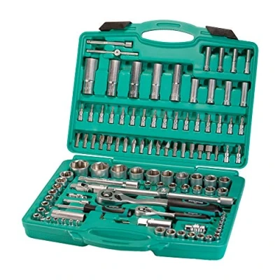 Image of Socket Wrench Set 110 pcs 1/2&quot; 1/4&quot; with Ratchet Made of Chrome Vanadium Steel I Inserts Hexagon PH PZ Tool case from WIESEMANN 1893 80126