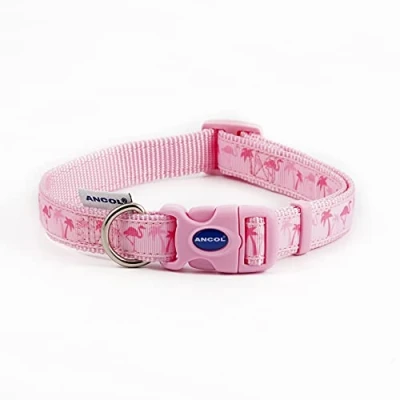 Image of Ancol Fashion Collar Flamingo Adjustable 45 70cm