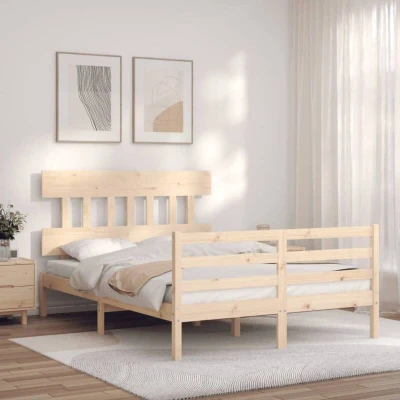 Image of vidaXL Bed Frame without Mattress 140x200 cm Solid Wood