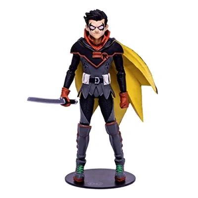 Image of McFarlane Toys, DC Multiverse Robin Damian Wayne Infinite Frontier 7 inch Action Figure with 22 Moving Parts, Collectible Batman Unique Collector Character Card Ages 12+