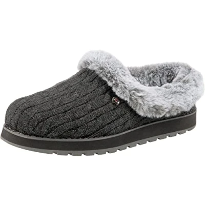 Image of Skechers Women&#039;s Keepsakes Ice Angel Low Top Slippers, Charcoal, 2 UK