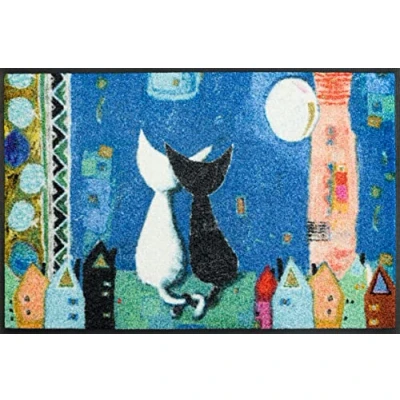 Image of wash+dry Romance Doormat 50 x 75 cm Colourful Inside and Outdoor Washable