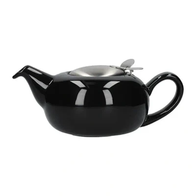 Image of London Pottery Pebble Filter 2 Cup Teapot Gloss Black