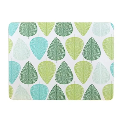 Image of Premier Housewares Leaf Placemats Set of 4, Green, H2 x W29 D22cm