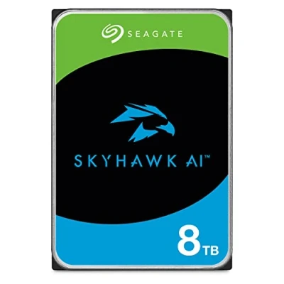 Image of Seagate SkyHawk AI, 8 TB, Surveillance Internal Hard Drive HDD 3.5 Inch SATA 6 Gb/s 256 MB Cache for DVR NVR Security Camera System, and Three year Rescue Services (ST8000VE0004)