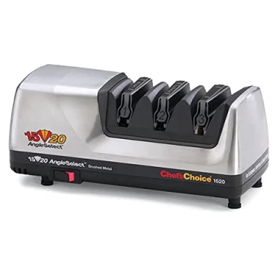 Image of Chef&#039;s Choice Diamond Knife Sharpener Angle Select Brushed Metal Cover
