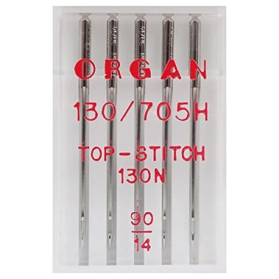 Image of ORGAN DOMESTIC SEWING MACHINE NEEDLES TOP STITCH SIZE 90