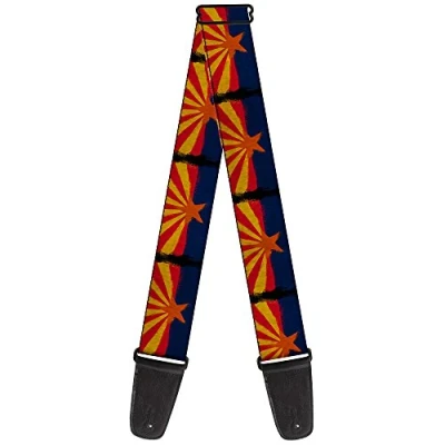 Image of Buckle Down GS W30156 &quot;Arizona Flag Distressed Painting&quot; Guitar Strap