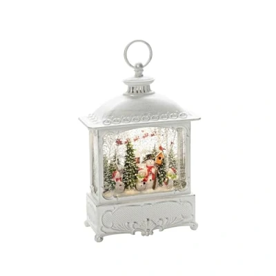Image of Konstsmide LED Snow Globe Lantern Snowman Family Scene Reindeers and Sleigh/Water Filled/Christmas Decorations Indoor Use (IP20) / Battery Operated: 3xC 1.5V (excl.) Christmas 1