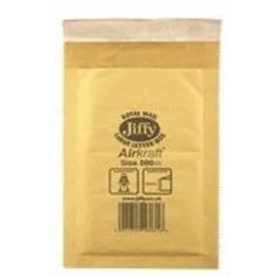 Image of Jiffy JL GO 000 90 x 145 mm Airkraft Lightweight A7 Postal Bag (Size 000), Gold, Box of 150