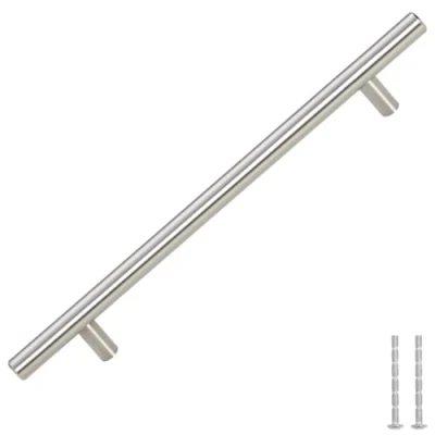 Image of vidaXL Silver Cabinet Handles Durable Stainless Steel Modern Design for Cabinets, Drawers, Cupboards, Wardrobes 5 Pieces Pack