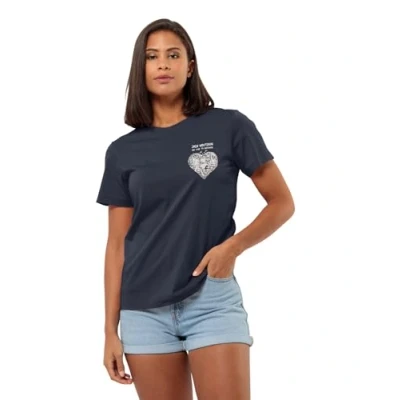 Image of Jack Wolfskin Women&#039;s Discover Heart T W Shirt, Night Blue, XS