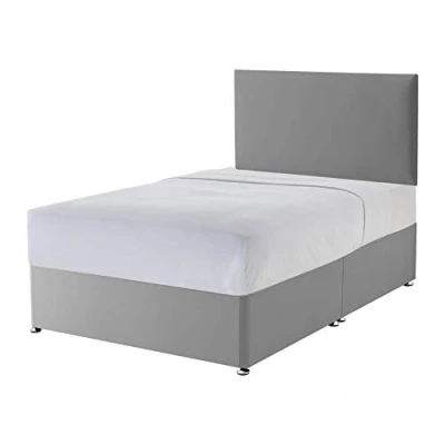Image of Silentnight Non Storage Divan Paris Headboard Slate Grey Double