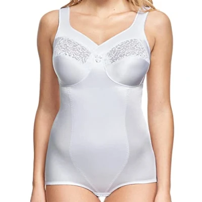 Image of SUSA Women&#039;s Damen Korselett mit Shape Effekt Bodysuit, White (White 003), 44 D