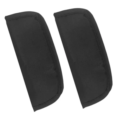 Image of Fogcosy Seat Belt Pads for Kids 2Pcs Soft Car Straps Shoulder Newborns Infants and Kids, Strap Covers Seats, Pushchair, Stroller (Black)