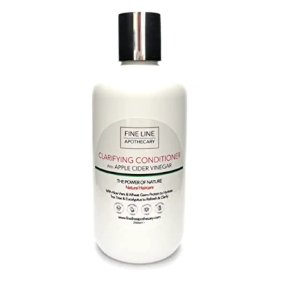 Image of Fine Line Apothecary Clarifying Conditioner 99% Natural ACV, Tea Tree, Eucalyptus. No Sulfates/Parabens/Silicones, pH 5.5, Sensitive Skin. 250ml