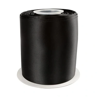 Image of AVANAVA 100mm Wide Ribbon Double Face Satin 22 Meters (030 Black)