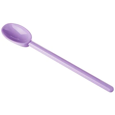 Image of Mercer Culinary Hell&#039;s Tools Hi Heat 12 Inch Mixing Spoon, Purple, Fabric