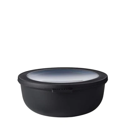 Image of Mepal Multi Bowl Cirqula Rectangular Food Storage Container with Lid Suitable as Airtight Box for the Fridge &amp; Freezer, Microwave Servable Dish 1250 ml Nordic black