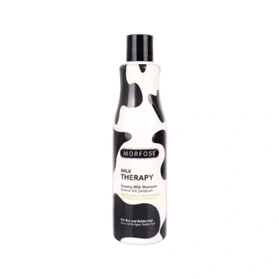 Image of Morfose© Milk Shampoo Creamy Therapy for hair and scalp Parabene free Suitable all skin types Pump White 500 ML