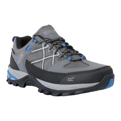 Image of Regatta Men&#039;s Waterproof Samaris Iii Low Walking Shoes Dark Steel Oxford Blue, Size: UK 6