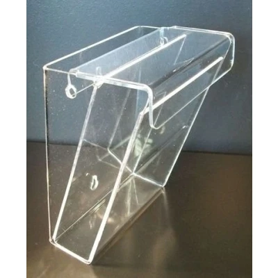 Image of POS Display Shop A4 Portrait Acrylic Outdoor Wall Mountable Leaflet Holder/Dispenser/Brochure Holder/Dispenser/Map Holder with lid LDS4452