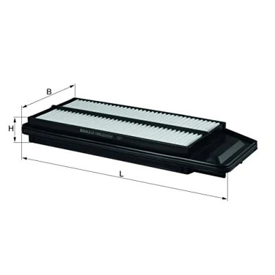 Image of 17220RAA505, 17220RAAA00, 17220RAAA01, 17220RAAY00, 17220RAAY01 Air Filter MAHLE ORIGINAL LX 1945 45,0mm 151mm 339,0, 339,0mm Insert