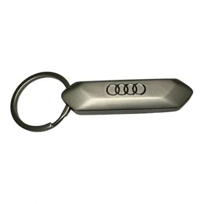 Image of Audi 3182100400 Keyring Rings Logo Stainless Steel Lanyard Key Ring Silver One size, silver, standard Contemporary