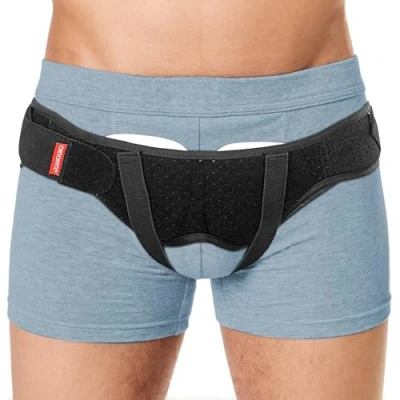 Image of ORTONYX Inguinal Hernia Belt for Men and Women, Adjustable Support Brace Left, Right &amp; Double Hernias, Post Surgery Recovery Truss with Removable Compression Pads, Pain Relief Groin Wrap/XL