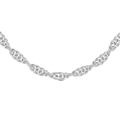 Image of Tuscany Silver Women&#039;s Sterling Rope Chain Necklace of 46cm/18&quot;