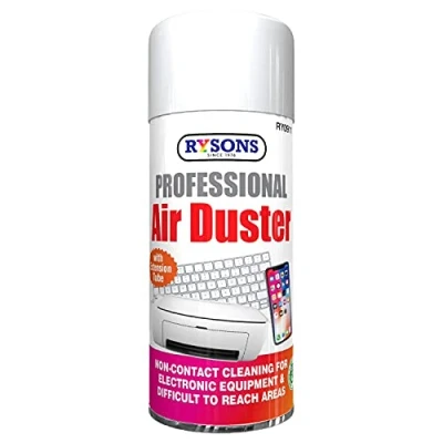 Image of Air Duster Can Multi Purpose Spray Gun Invertible Compressed Gas Non Contact Cleaner Portable Power for Electronic Equipment &amp; Difficult to Reach Areas 200 ml