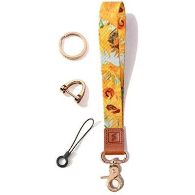 Image of SENLLY Wristlet Lanyard Strap for Keys, Original Pattern Design Wrist Keychain Holder