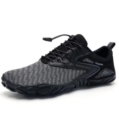 Image of Water Shoes Mens Womens Barefoot Beach Swim for Outdoor Hiking Walking Wilderness Trekking(NM2005 Black, 4UK)