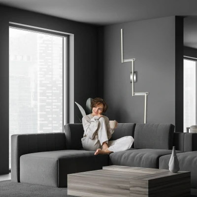 Image of Briloner Staff LED ceiling light, silver, 3,000 K