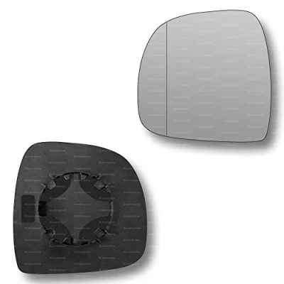 Image of Less4spares Replacement Wing Mirror Glass Left Compatible with Mercedes Vito 2003 2009 CLIP ON Passnager Near Side N/S Blind Spot