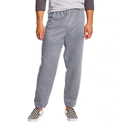 Image of Hanes Men&#039;s Sweatpants, EcoSmart Best Sweatpants for Men, Athletic Lounge Pants with Cinched Cuffs, Light Steel, Large