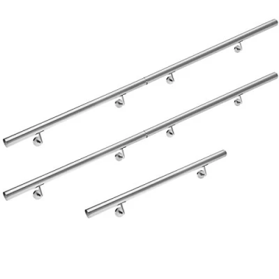 Image of MONZANA® Stainless Steel Handrail V2A Railing Stair Rail 50 cm 600 Model Selection Wall Mounted Staircase Hand Kit for Stairs Indoor Outdoor 500cm