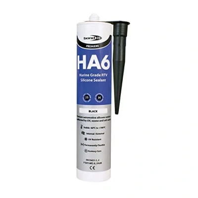 Image of BOND IT BLACK HA6 RTV Silicone Sealant Marine Aquarium Safe Water Fish Tank Adhesive
