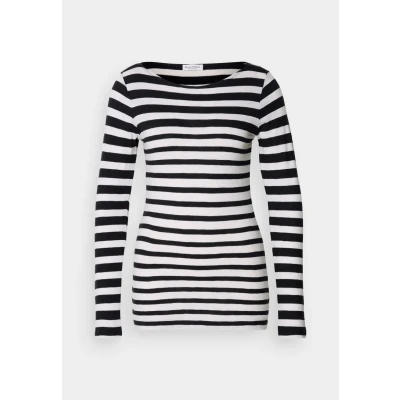 Image of Marc O&#039;Polo Long Sleeve BOAT NECK Striped sleeved top, Women&#039;s, Size: XS, Black/white